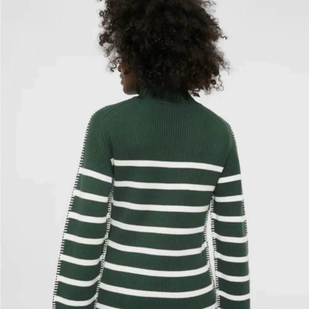 Tuckernuck Hyacinth House Striped Emsley Mini Sweater Dress Pine Green White XXL
